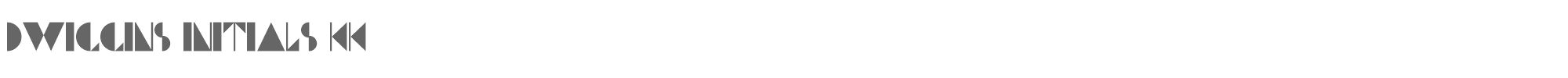 Sample characters Dwiggins Initials KK Font